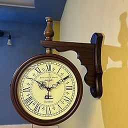 Jefferson & Smith Vintage Double-Sided Wall Clock – Antique Victorian Hanging Clock with Bracket, Silent Quartz Movement, Roman Numerals, Rustic Farmhouse Decor for Home & Office-23