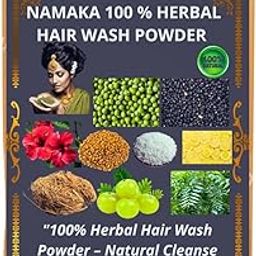 NAMAKA 100% Herbal Hair Wash Powder 250 Gram– Natural,Rice Flower, Green Gram, Black Gram, Vetiver, Fenugreek, Hibiscus, Neem & Lemon | No Preservatives-36