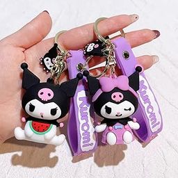 Cute Cartoon Character 3D Premium Silicon Rubber Keychain with Hook Strap for Kids, Girls, Boys, Adults, Unisex - Keyring Gift-Purse Bag Car Bike Scooty charms-picture-0