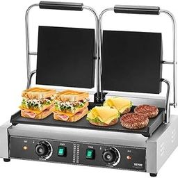CARTNOVA‚High-Capacity Electric Panini Press Grill & Griddle - 19x9 Inch Commercial Sandwich Maker for Restaurants & Cafes-13