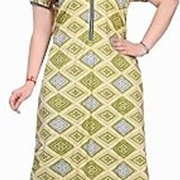 Printed Hosiery Cotton Maxi Gown | Nursing Maternity Feeding Nighty for Womens/Girls | Flower Print Nighty | Hosiery Nighty (Free Size)-image-45