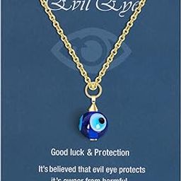 Evil Eye Necklace Sun Pendant Turkish Blue Eye Protection Lucky Necklaces Jewelry Gifts for Men Women (Sun) - Silver, Metal, other gemstones-image-93