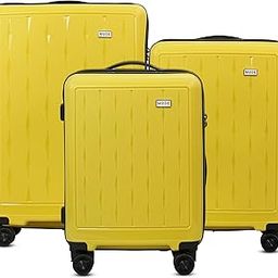 Citrus | Hard-Side Polypropylene Trolley Suitcase Bag | 8-Wheel Easy Drag| Double-Zipper | Light-Weight & Unbreakable | TSA Lock |3-Yr Warranty | 3-Pc Combo Set | 20/24/28in Luggage | Yellow-picture-11