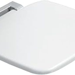 Viking ABS Chair/Stool Foldable (Wall Mounted) (White) - with Finish Chrome Plated SpaceSavings,Shower/Steam Room/Shoe Wearing/Bath Chair-image-3