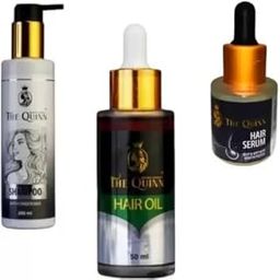 THE QUINN Frizz Fighting Hair Oil for Dry, Damaged Strands (50) with Hair Care Shampoo 200ml and Keratin Protein Serum (20ml) Combo-image-53
