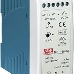 MEAN WELL MDR-60-48 60W 1.25A 48V AC/DC Din Rail Power Supply UL TUV CB CE Approved-24