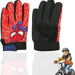 Proberos® Kids Riding Gloves Cartoon Print Outdoor Thermal Gloves Anti-Slip Palm Design Riding Gloves, Protective Full Finger Gloves Adjustable Wrist Cartoon Outdoor Thermal Kids Gloves for 7-12 Kids-image-44