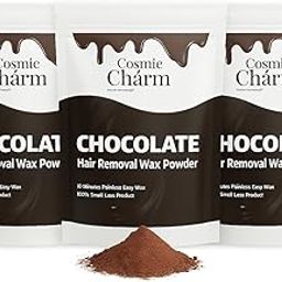 COSMIC CHARM 10-Minute Chocolate Hair Removal Wax Powder for Full Body, Easy Home Use, Chemical-Free, No Irritation Or Rashes For Men & Women Pack of 3 (300 Gm)-image-24