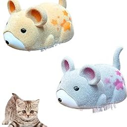 SQUISHCO 2Pcs Cat Toys, Interactive Cat Toy for Indoor Cats, Electric Hamster Toy for Bored Cats for Tiles Wood Floors and Carpets-image-37