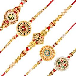 Gold Plated Combo of Rakhi for Brother (PARACO001017PR)-image-16