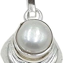 925 Sterling Silver Half Moon Shape Pearl Locket Chand Moti Locket For Babies Kids Boys Women & Girls-picture-29