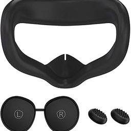 Havilah for Meta Quest 2 VR Silicone Eye Mask+Lens Protective Cover+Joystick Hat, for Meta Quest 2(Black)-image-61