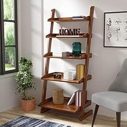 VM DECOR Foldable Plant Shelf,Plant Stand,Indoor Flower Pot Holder,Flower Pot Ladder,Folding A Frame Display Shelf,Patio Rustic Wood Stand with Shelves,5 Tier Stand Outdoor,Free Standing(Brown)-image-86