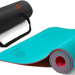 Boldfit Yoga Mat for Women and Men with Cover Bag TPE Material Extra Thick Exercise Yoga Mat for Men for Workout, Yoga, Fitness, Exercise Mat Anti Slip Mat, -Yoga Mat Gym Mat 6mm -Blue Pink-36