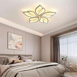 blissbells 5 Light Arc Flower Ceiling LED Chandelier Lamp - Warm White, Pack of 1-13