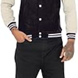 Mens Dark Grey Ribbed Golf Jacket with Button Closure-image-19