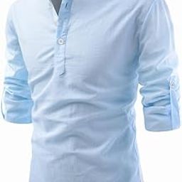 Men's Cotton Fabric Roll Up Sleeve Slim Fit Short Kurta-image-65