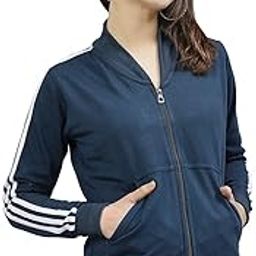 Women Cotton Full Zipper Sweatshirt Fleece Jacket for Winter-image-7