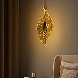 kinis Modern Artistic Hanging Lamp with Gold Finish Ambient Lighting for Bedroom/Living Room Led Hanging Lamp for Drying Room Led Ceiling Lamp for Home/Cafe/Restaurant-image-45