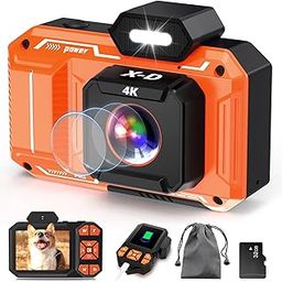 4K Digital Camera,HD 48MP 18X Zoom Anti Shake Auto Focus Kid Camera with 32G Card, Point and Shoot Camera Portable Video Camera for Kids, Teens, Beginners-picture-18
