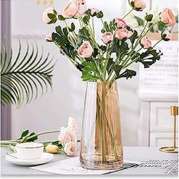 SPHINX Decorative Glass Vase for Flowers Plants Home Decor Office Living Table Decorations, Vases for Home Decor, Luster Glass Vase,Modern Glass Vase - (Crystal Amber, Approx 9 Inches Height)-image-12