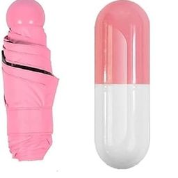 Sales Nylon Fancy Capsule Shape Portable Umbrella for Home Office and other Traveling (Pink)-39