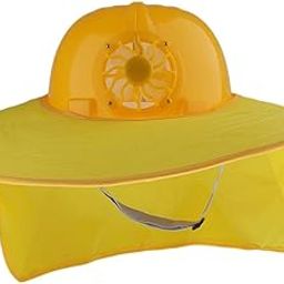 Losa Safety Hard Hat Helmet with Full Brim Neck Sun Shield for summer Yellow-image-49