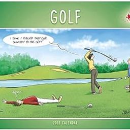 Carousel Worldwide, Young At Heart Golf 2026 A4 Wall Calendar-image-32