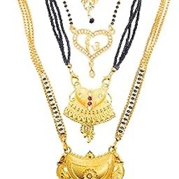 Mangalsutra Combo set- black beads Chain For women-image-1