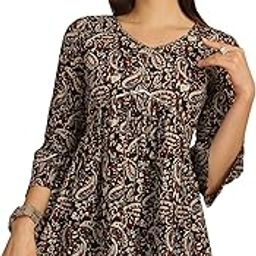 Women's Pure Cotton Floral Printed Short Top (JOPLJPR786-P_Multicolor)-17