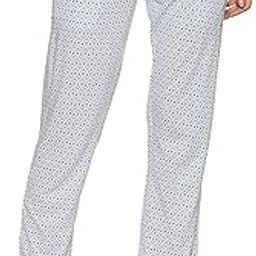 Women Allover Print Relaxed Lounge Pants - Modal Cotton - Functional Pocket, Ultra Soft, Drawstring Waist_55307_Lotus_S, Large, White-picture-31