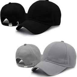 MIK Plain Colour Baseball Sports Cap ( Pack of 2)-24