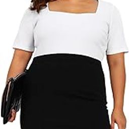 Women Plus Size Skirt | Pencil Skirt | Formal Wear | Stetchable | Elastic Waist | Stylish (Black, Waist - 38" - 48" | 3XL to 8XL)-image-61