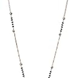 Rose Gold-Plated S-Arrow Shape Stone-Studded Traditional Mangalsutra-image-38