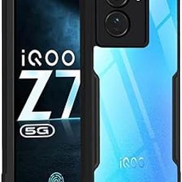 HYPER® Compitable with IQOO Z7 5G Cases and Covers, [Shock Absorption] Clear Gel with Reinforced Corner Slim Soft Transparent Silicone Bumper Back Cover (IP)-10
