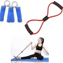 Foam Hand Gripper|Figure 8 Exerciser|Blue|Combo KIT| Exercise KIT|for Both Men and Women.-image-85
