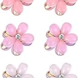 10 PCS Flower Hair Clips for Girls Small Hair Claw Clips Mini Flower HairClip with Crystal Cute Metal Claw Clips Sparkling Hair Barrettes Hair Accessories for Women (16023hb)-image-51