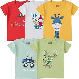 Baby Boys Printed Cotton Half Sleeve Tshirt-image-10