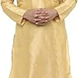 Men's Art Silk Self Design Kurta Pajama Mandarin Collar 2-Piece Ethnic Festive Dress-picture-44