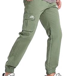 Cotton Solid Elastic with Drawstring Cargo Joggers for Men | Regular Fit | 2 Spacious Pockets | Smooth Texture-image-0
