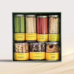Sugar and Spice Rakhi Gift Hamper Box | Spinach Lavash, Beetroot Lavash, Chilli Lavash, Black Pepper Lavash, Almond Bistick, Cashewnut Bistick, Grandma Jam Cookies| Premium Festive & Corporate Gifting Hampers | Sage Delight Treasure Box-image-5