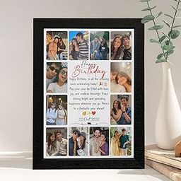 Giftway Personalised Photo Frame with 10 Custom Images & Text, Gift for Birthdays, Anniversaries, and Special Occasions for Men, Women, Friends, Husbands, Boyfriends, and More - 9 * 12 Inch-image-96