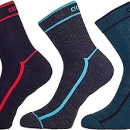 Men's Ankle Length Cotton Blend Socks (Pack Of 3 Pairs) (AD-0582 Black/Anthra Mel/Wild Teal_Black, Anthra, Teal)-image-61