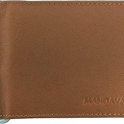 Genuine Safiano Leather Money Clip Wallet Cum Credit Card Holder (Brown)-image-47