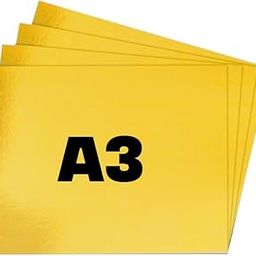 A3 Gold Paper Cutting and Craft 1 Sided 140GSM Thick Sheets. Sketching Paper/Sheets for Drawing, Art, Craft, Project Work - Pack of 5-image-84