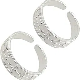 sahiba gems 925 Sterling Silver Designer & Simple Band Style Leg Fingers Toe Rings/Chandi Bichiya ~ Pack in 2 Pieces-picture-8