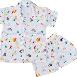 Baby Boys Soft Organic Muslin Cotton Top and Bottom Set-image-10