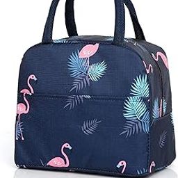 Starflyer Insulated Lunch Bag Women Girls, Reusable Cute Tote Lunch Box for Adult & Men, Leakproof Cooler Lunch Bags for Work Office Travel School Picnic. (Blue Bird)-image-81