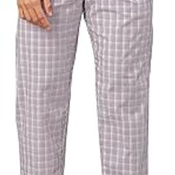 Classic Checkered Men's Lounge Pants: 100% Cotton with Side Pockets-picture-48