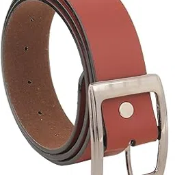 krystle Men's Brown Square Buckle Belt-picture-4
